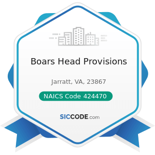 Boars Head Provisions - NAICS Code 424470 - Meat and Meat Product Merchant Wholesalers