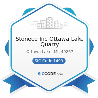 Stoneco Inc Ottawa Lake Quarry - SIC Code 1499 - Miscellaneous Nonmetallic Minerals, except Fuels