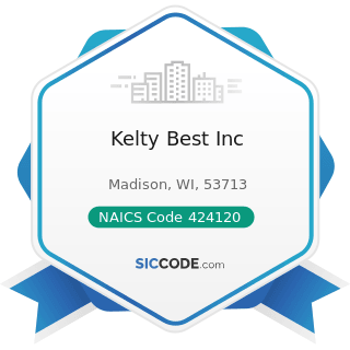Kelty Best Inc - NAICS Code 424120 - Stationery and Office Supplies Merchant Wholesalers