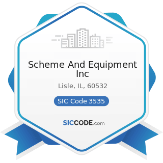 Scheme And Equipment Inc - SIC Code 3535 - Conveyors and Conveying Equipment