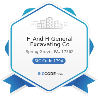 H And H General Excavating Co - SIC Code 1794 - Excavation Work