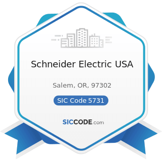 Schneider Electric USA - SIC Code 5731 - Radio, Television, and Consumer Electronics Stores