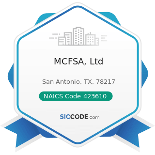 MCFSA, Ltd - NAICS Code 423610 - Electrical Apparatus and Equipment, Wiring Supplies, and...