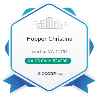Hopper Christina - NAICS Code 524298 - All Other Insurance Related Activities