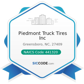Piedmont Truck Tires Inc - NAICS Code 441320 - Tire Dealers