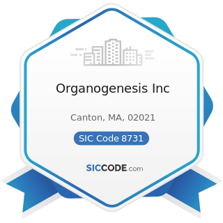 Organogenesis Inc - SIC Code 8731 - Commercial Physical and Biological Research