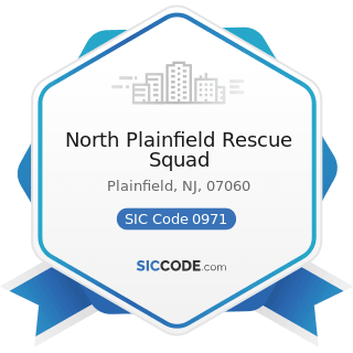 North Plainfield Rescue Squad - SIC Code 0971 - Hunting, Trapping, Game Propagation