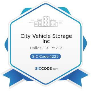 City Vehicle Storage Inc - SIC Code 4225 - General Warehousing and Storage