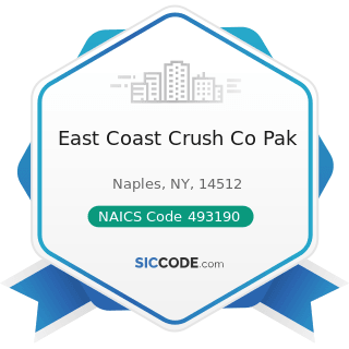 East Coast Crush Co Pak - NAICS Code 493190 - Other Warehousing and Storage