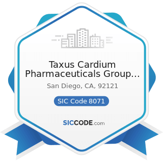 Taxus Cardium Pharmaceuticals Group Inc - SIC Code 8071 - Medical Laboratories