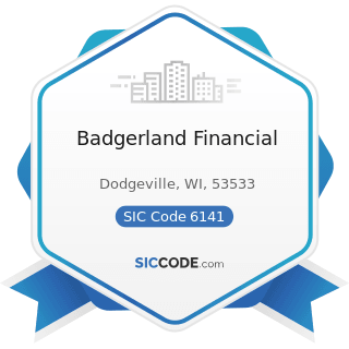 Badgerland Financial - SIC Code 6141 - Personal Credit Institutions