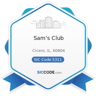 Sam's Club - SIC Code 5311 - Department Stores