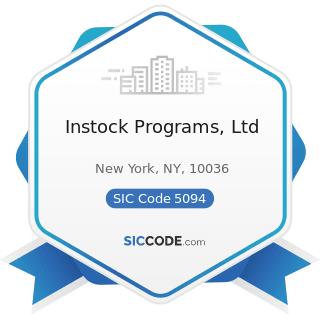 Instock Programs, Ltd - SIC Code 5094 - Jewelry, Watches, Precious Stones, and Precious Metals