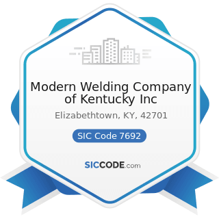 Modern Welding Company of Kentucky Inc - SIC Code 7692 - Welding Repair