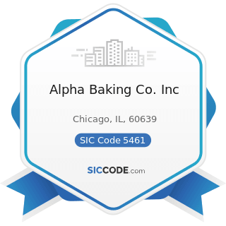 Alpha Baking Co. Inc - SIC Code 5461 - Retail Bakeries