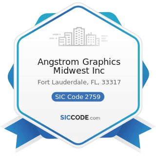 Angstrom Graphics Midwest Inc - SIC Code 2759 - Commercial Printing, Not Elsewhere Classified