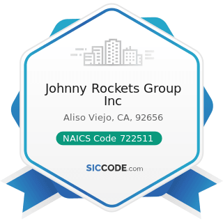 Johnny Rockets Group Inc - NAICS Code 722511 - Full-Service Restaurants