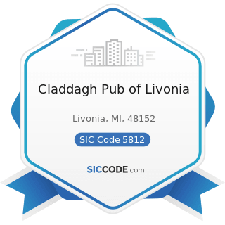 Claddagh Pub of Livonia - SIC Code 5812 - Eating Places