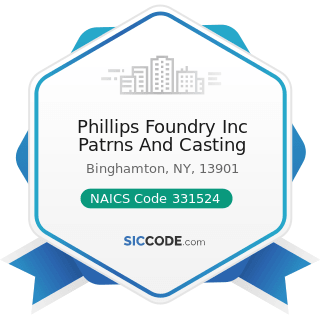 Phillips Foundry Inc Patrns And Casting - NAICS Code 331524 - Aluminum Foundries (except...