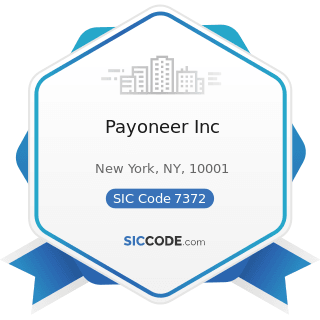 Payoneer Inc - SIC Code 7372 - Prepackaged Software