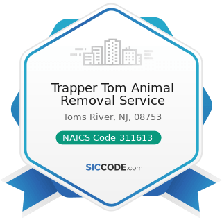 Trapper Tom Animal Removal Service - NAICS Code 311613 - Rendering and Meat Byproduct Processing