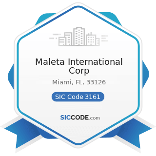 Maleta International Corp - SIC Code 3161 - Luggage