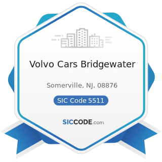 Volvo Cars Bridgewater - SIC Code 5511 - Motor Vehicle Dealers (New and Used)