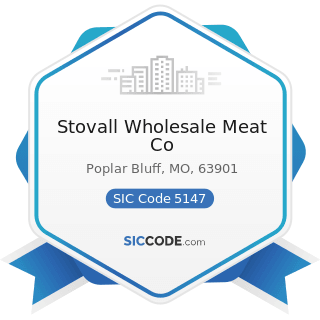 Stovall Wholesale Meat Co - SIC Code 5147 - Meats and Meat Products