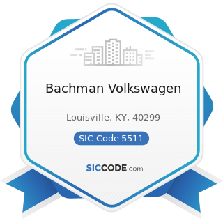 Bachman Volkswagen - SIC Code 5511 - Motor Vehicle Dealers (New and Used)