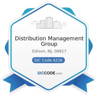 Distribution Management Group - SIC Code 4226 - Special Warehousing and Storage, Not Elsewhere...