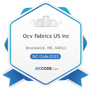 Ocv Fabrics US Inc - SIC Code 2221 - Broadwoven Fabric Mills, Manmade Fiber and Silk