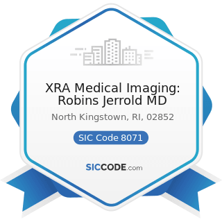 XRA Medical Imaging: Robins Jerrold MD - SIC Code 8071 - Medical Laboratories