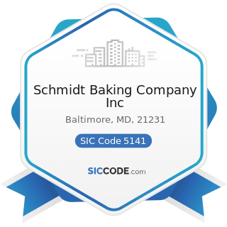 Schmidt Baking Company Inc - SIC Code 5141 - Groceries, General Line