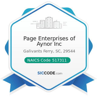 Page Enterprises of Aynor Inc - NAICS Code 517311 - Wired Telecommunications Carriers
