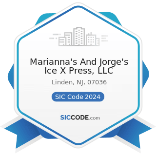 Marianna's And Jorge's Ice X Press, LLC - SIC Code 2024 - Ice Cream and Frozen Desserts