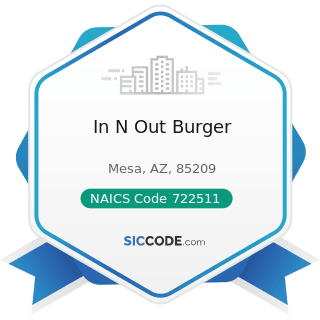 In N Out Burger - NAICS Code 722511 - Full-Service Restaurants