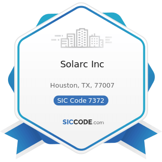 Solarc Inc - SIC Code 7372 - Prepackaged Software