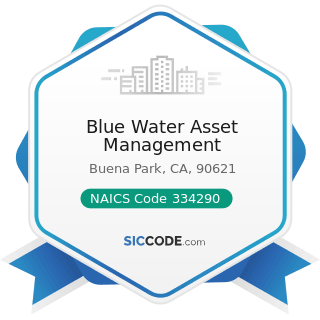 Blue Water Asset Management - NAICS Code 334290 - Other Communications Equipment Manufacturing