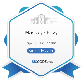 Massage Envy - SIC Code 7299 - Miscellaneous Personal Services, Not Elsewhere Classified