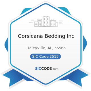 Corsicana Bedding Inc - SIC Code 2515 - Mattresses, Foundations, and Convertible Beds
