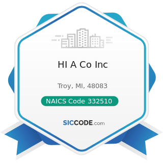 HI A Co Inc - NAICS Code 332510 - Hardware Manufacturing