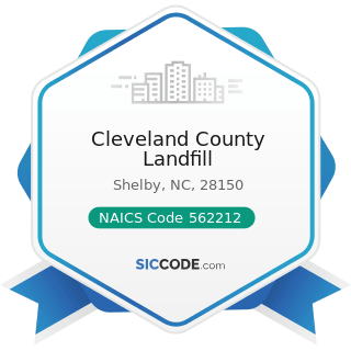 Cleveland County Landfill - NAICS Code 562212 - Solid Waste Landfill