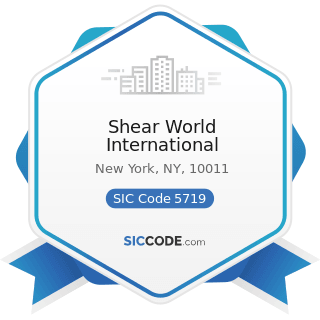 Shear World International - SIC Code 5719 - Miscellaneous Home Furnishings Stores