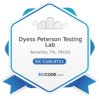 Dyess Peterson Testing Lab - SIC Code 8711 - Engineering Services