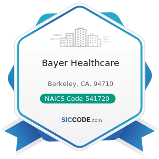 Bayer Healthcare - NAICS Code 541720 - Research and Development in the Social Sciences and...