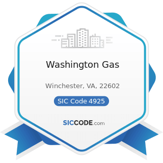 Washington Gas - SIC Code 4925 - Mixed, Manufactured, or Liquefied Petroleum Gas Production...