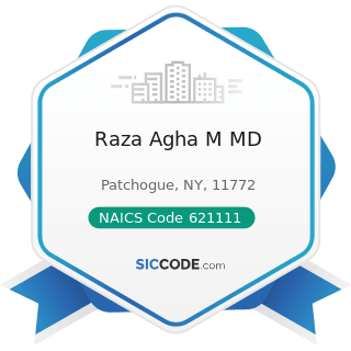 Raza Agha M MD - NAICS Code 621111 - Offices of Physicians (except Mental Health Specialists)