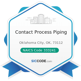 Contact Process Piping - NAICS Code 333241 - Food Product Machinery Manufacturing