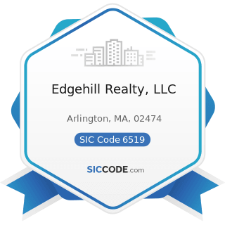 Edgehill Realty, LLC - SIC Code 6519 - Lessors of Real Property, Not Elsewhere Classified