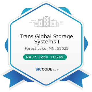 Trans Global Storage Systems I - NAICS Code 333249 - Other Industrial Machinery Manufacturing